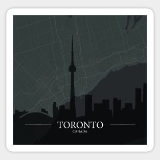 Toronto city map with silhouette Sticker